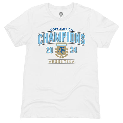 Argentina National Team 1863FC 2024 Copa America Champions T-Shirt - White for sale