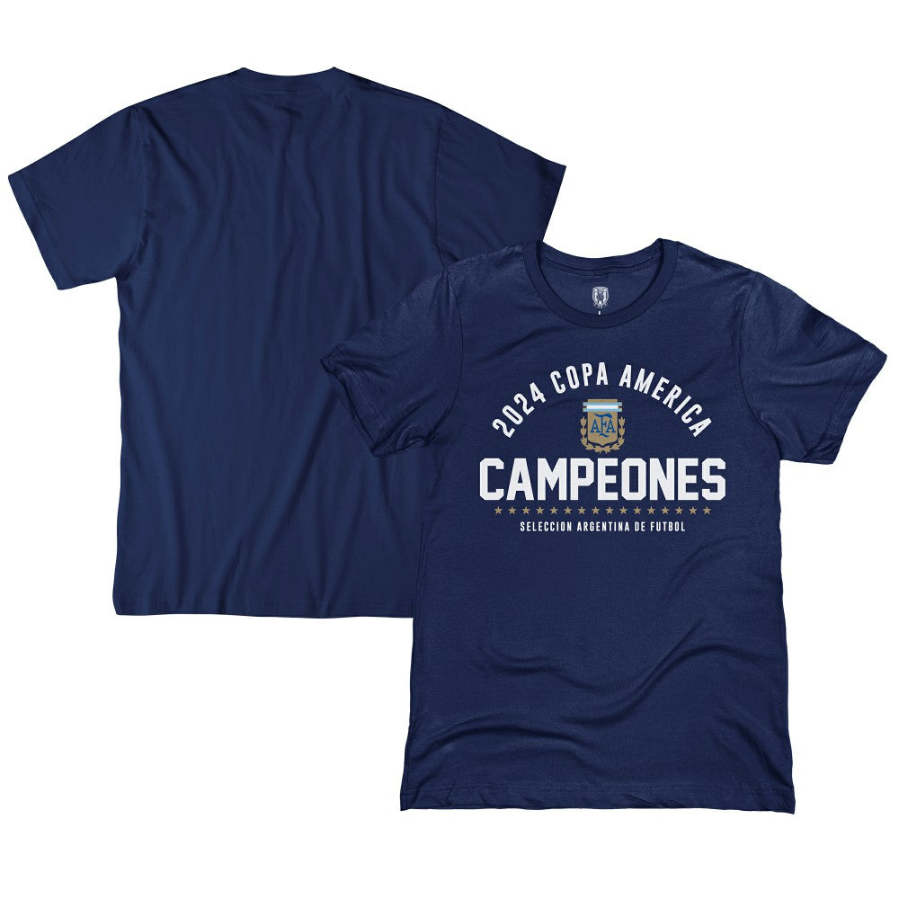 Argentina National Team 1863FC 2024 Copa America Champions T-Shirt - Navy for sale