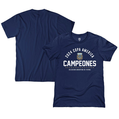 Argentina National Team 1863FC 2024 Copa America Champions T-Shirt - Navy for sale