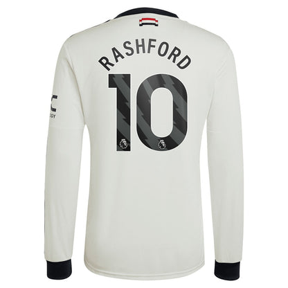 Marcus Rashford Manchester United Originals 2024/25 Third Replica Long Sleeve Jersey - Cream | Adidas online