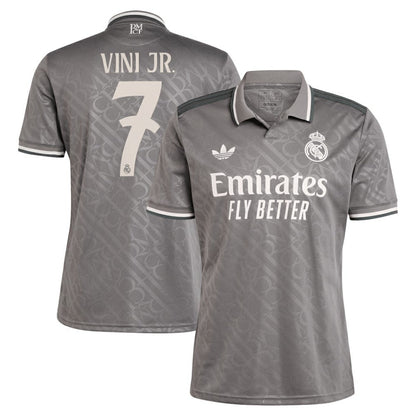 Vini Jr. Real Madrid Originals 2024/25 Third Replica Player Jersey - Charcoal | Adidas discount