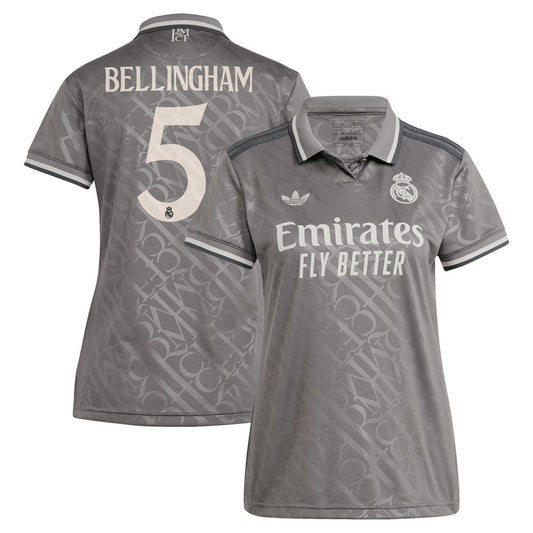 Jude Bellingham Real Madrid Originals Women's 2024/25 Third Replica Player Jersey - Charcoal | Adidas on sale