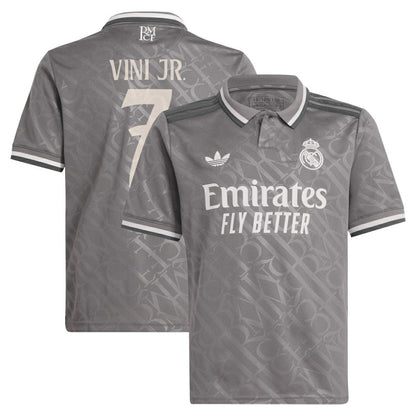 Vini Jr. Real Madrid Originals Youth 2024/25 Third Replica Player Jersey - Charcoal | Adidas on sale