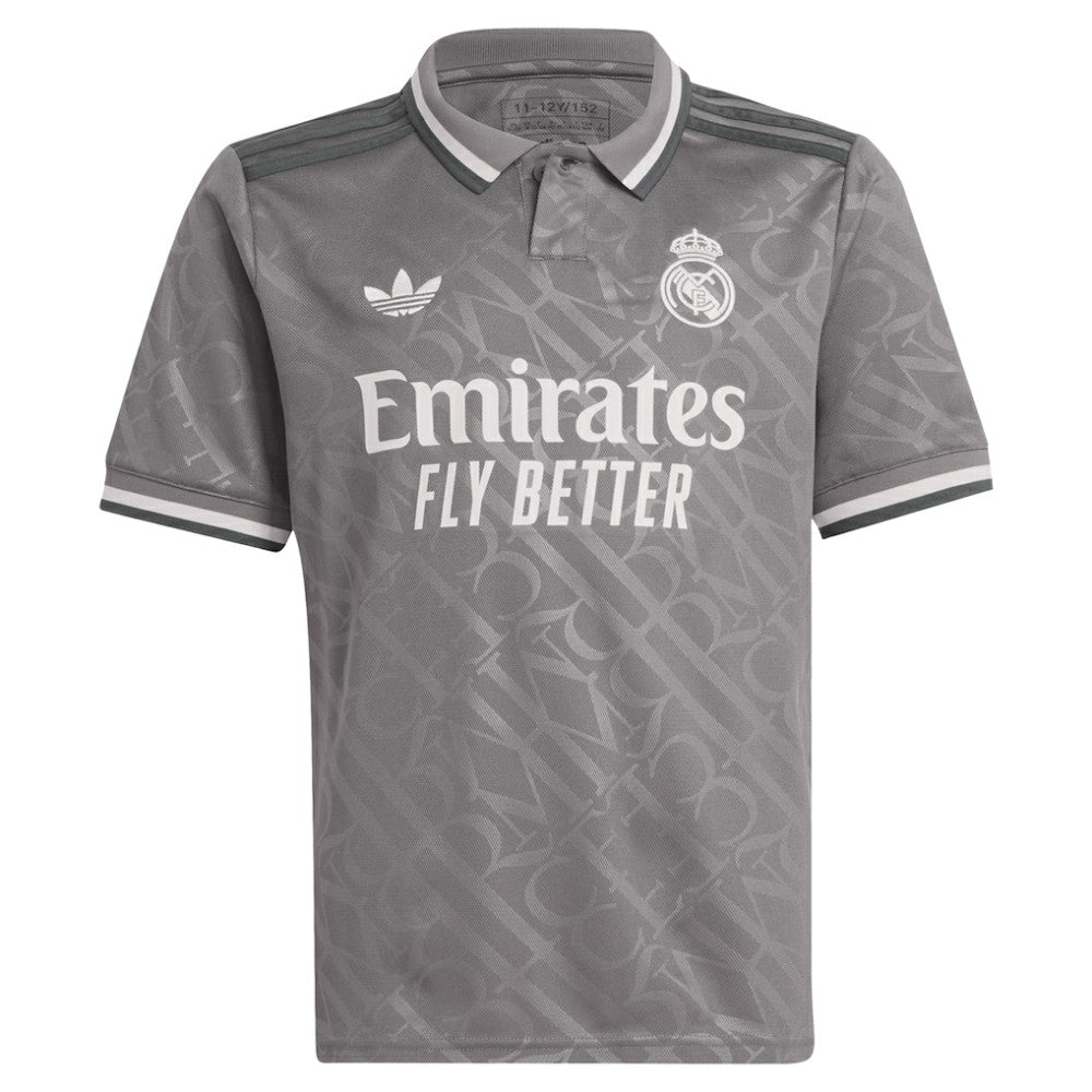 Vini Jr. Real Madrid Originals Youth 2024/25 Third Replica Player Jersey - Charcoal | Adidas on sale