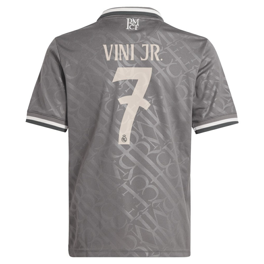 Vini Jr. Real Madrid Originals Youth 2024/25 Third Replica Player Jersey - Charcoal | Adidas on sale