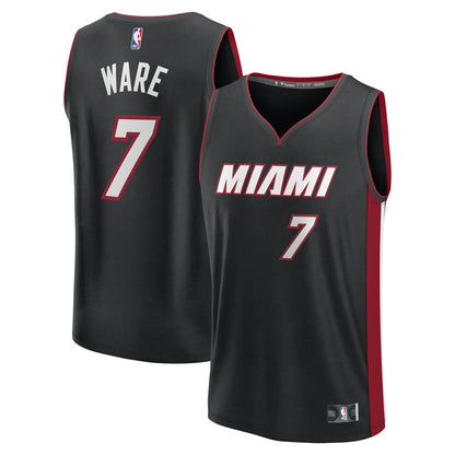 Kel'el Ware Miami Heat Youth Fast Break Replica Player Jersey - Icon Edition - Black | Fanatics shop