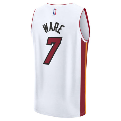 Kel'el Ware Miami Heat Youth Fast Break Replica Player Jersey - Association - White Edition | Fanatics for sale