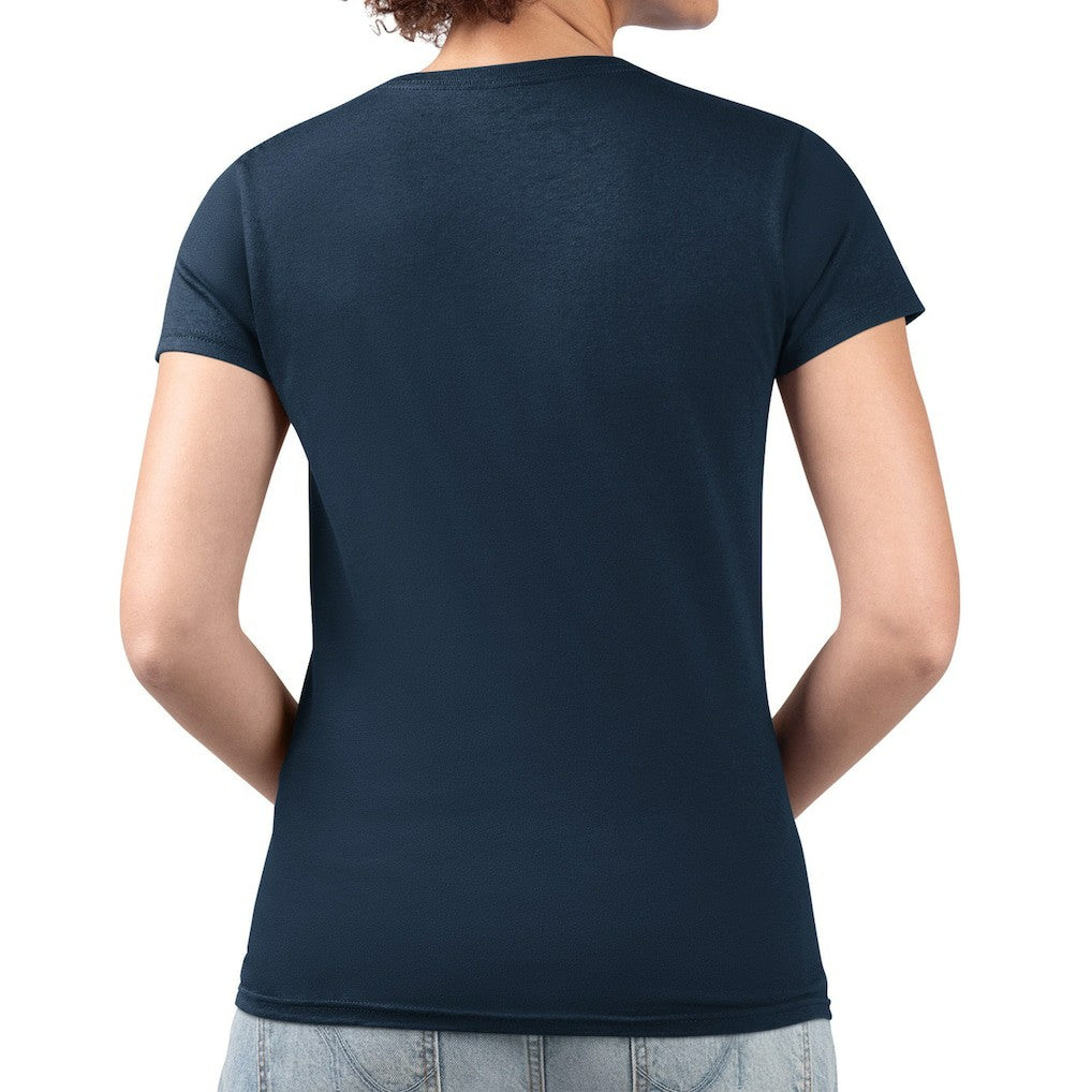 Denver Nuggets G-III 4Her by Carl Banks Women's Super-Slim Fit Lightweight Heart Team V-Neck T-Shirt sale - Navy for sale