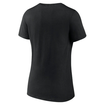 Carolina Panthers Women's 30th Anniversary V-Neck T-Shirt - Black on sale