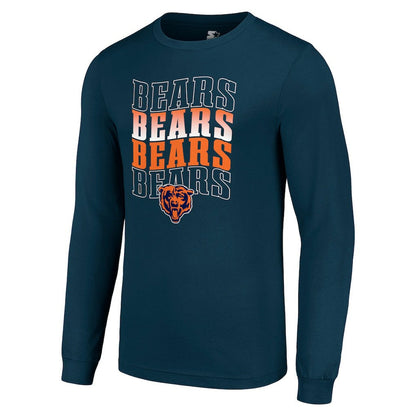 Chicago Bears Starter Team Name Graphic Long Sleeve T-Shirt - Navy cheap