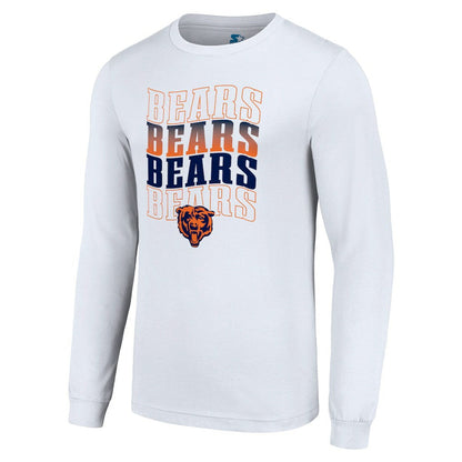 Chicago Bears Starter Team Name Graphic Long Sleeve T-Shirt - White outlet