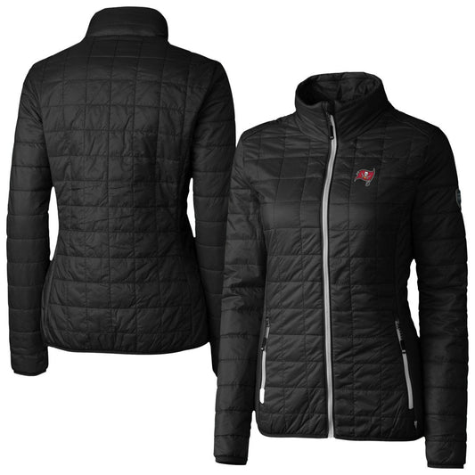 Tampa Bay Buccaneers Cutter & Buck Women's Rainier PrimaLoft Eco Insulated Full-Zip Puffer Jacket - Black sale