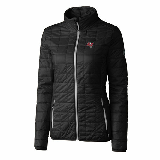 Tampa Bay Buccaneers Cutter & Buck Women's Rainier PrimaLoft Eco Insulated Full-Zip Puffer Jacket - Black sale