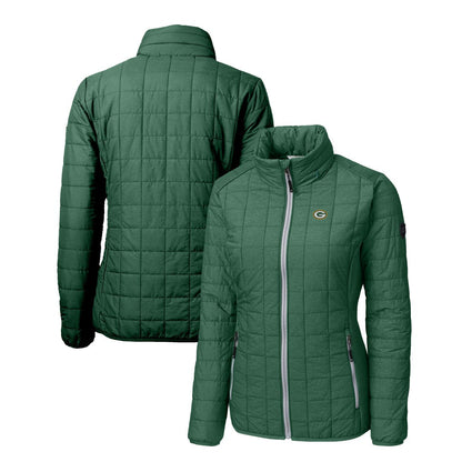 Green Bay Packers Cutter & Buck Women's Rainier PrimaLoft Eco Insulated Full-Zip Puffer Jacket - Green online