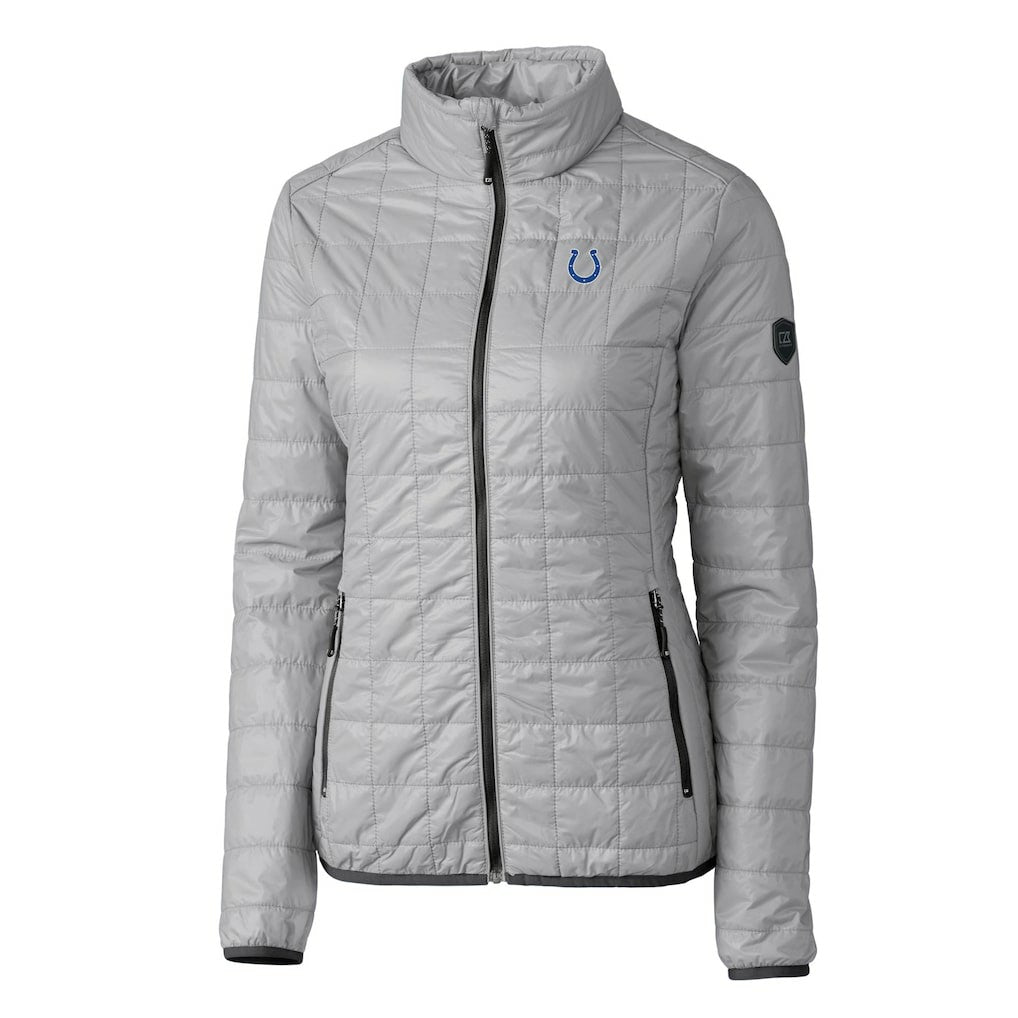 Indianapolis Colts Cutter & Buck Women's Rainier PrimaLoft Eco Insulated Full-Zip Puffer Jacket - Gray for sale