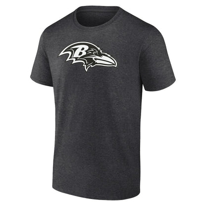 Baltimore Ravens Personalized Name & Number Monochrome T-Shirt - Charcoal discount