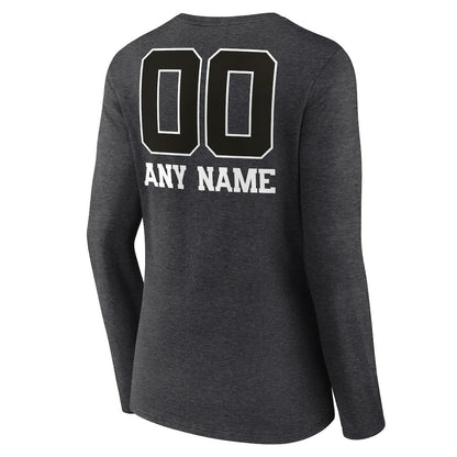 Cleveland Browns Women's Personalized Name & Number Monochrome V-neck T-Shirt - Charcoal online