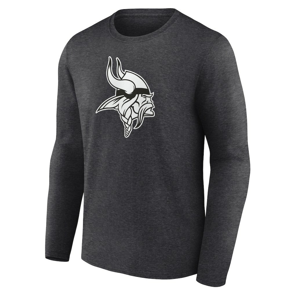 Minnesota Vikings Personalized Name & Number Monochrome Long Sleeve T-Shirt - Charcoal discount