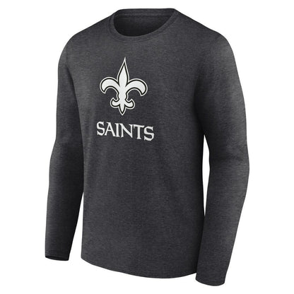 New Orleans Saints Personalized Name & Number Monochrome Long Sleeve T-Shirt - Charcoal outlet