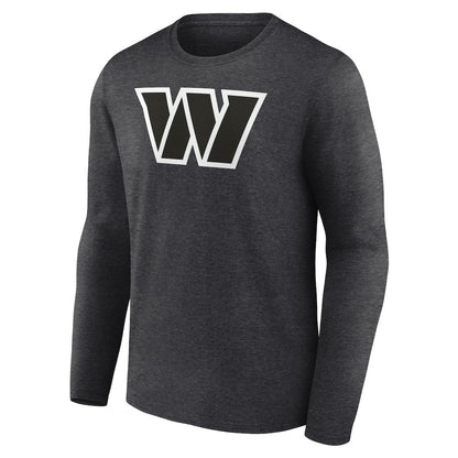 Washington Commanders Personalized Name & Number Monochrome Long Sleeve T-Shirt - Charcoal online