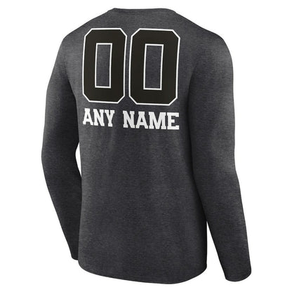 Washington Commanders Personalized Name & Number Monochrome Long Sleeve T-Shirt - Charcoal online