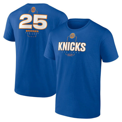 Mikal Bridges New York Knicks Behind The Back Name & Number T-Shirt - Blue discount