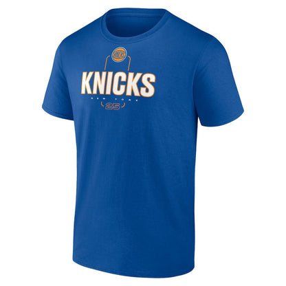Mikal Bridges New York Knicks Behind The Back Name & Number T-Shirt - Blue discount