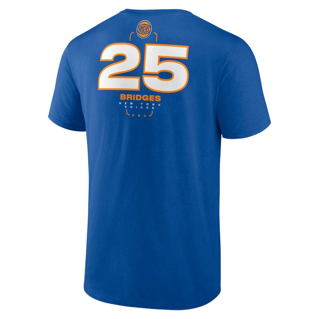 Mikal Bridges New York Knicks Behind The Back Name & Number T-Shirt - Blue discount