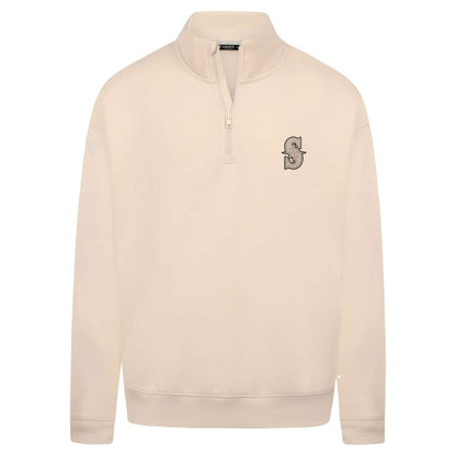 Seattle Mariners Levelwear Murray Quarter-Zip Sweatshirt - Khaki