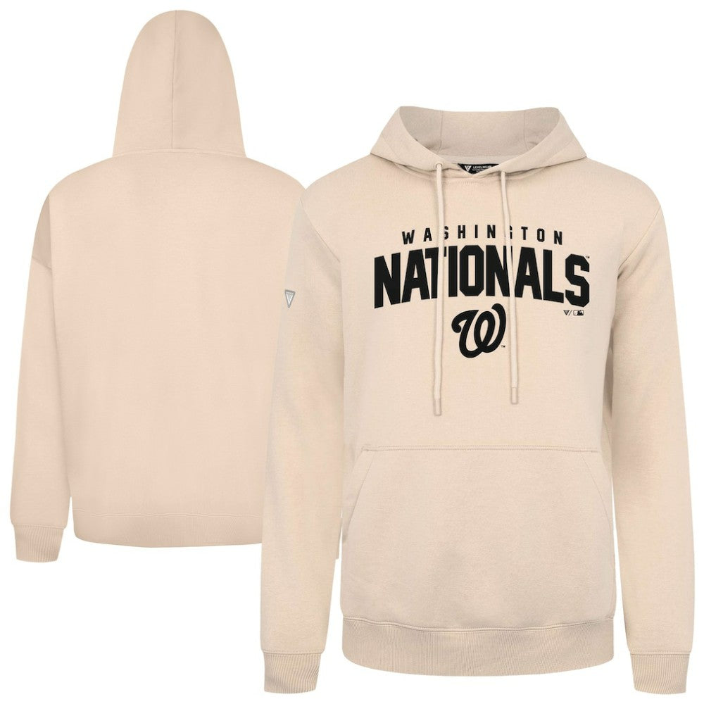 Washington Nationals Levelwear Podium Team Arch Pullover Hoodie - Khaki