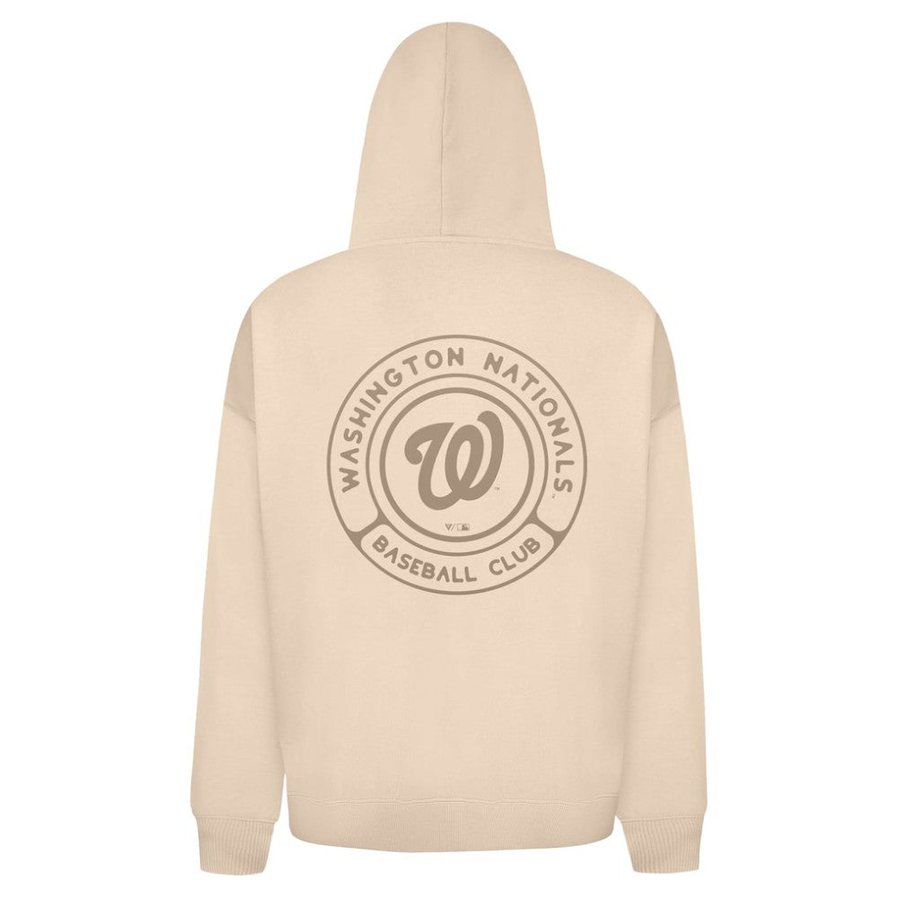 Washington Nationals Levelwear Uphill Oversized Full-Zip Hoodie - Khaki