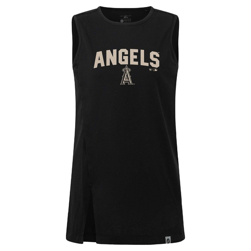 Los Angeles Angels Levelwear Women's Influx Team Arch Tank Top - Black