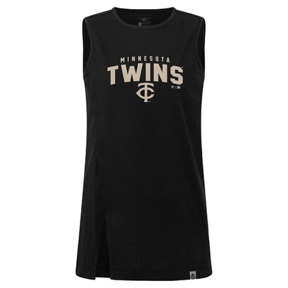 Minnesota Twins Levelwear Women's Influx Team Arch Tank Top - Black