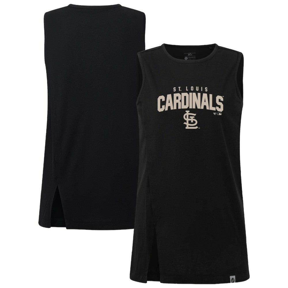 St. Louis Cardinals Levelwear Women's Influx Team Arch Tank Top - Black