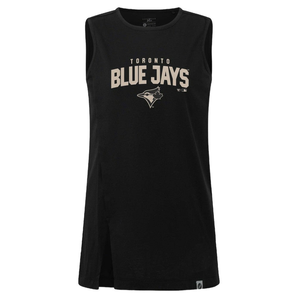 Toronto Blue Jays Levelwear Women's Influx Team Arch Tank Top - Black