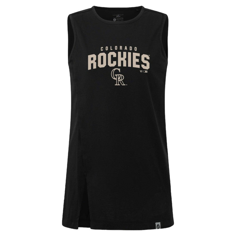 Colorado Rockies Levelwear Women's Influx Team Arch Tank Top - Black