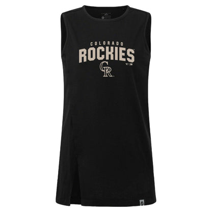 Colorado Rockies Levelwear Women's Influx Team Arch Tank Top - Black