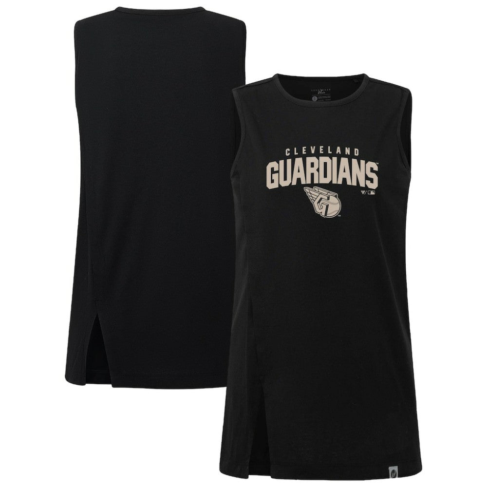 Cleveland Guardians Levelwear Women's Influx Team Arch Tank Top - Black