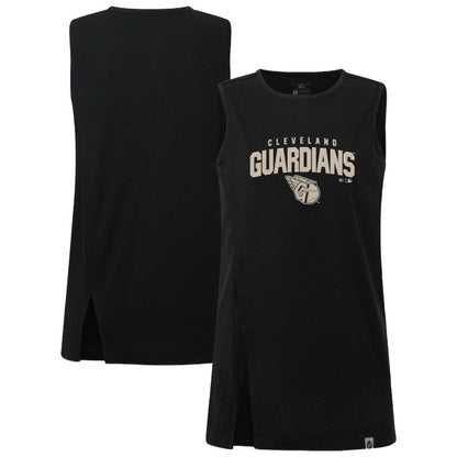 Cleveland Guardians Levelwear Women's Influx Team Arch Tank Top - Black