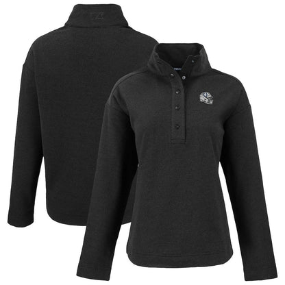 Indianapolis Colts Cutter & Buck Women's Hunts Point Eco Half-Snap Sweatshirt - Black for sale