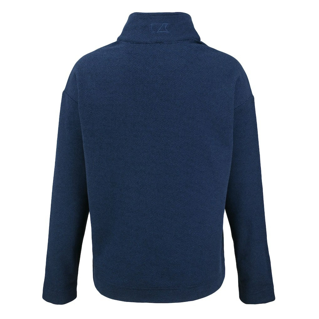 Denver Broncos Cutter & Buck Women's Hunts Point Eco Half-Snap Sweatshirt - Navy online
