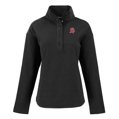 Tampa Bay Buccaneers Cutter & Buck Women's Hunts Point Eco Half-Snap Sweatshirt - Black cheap