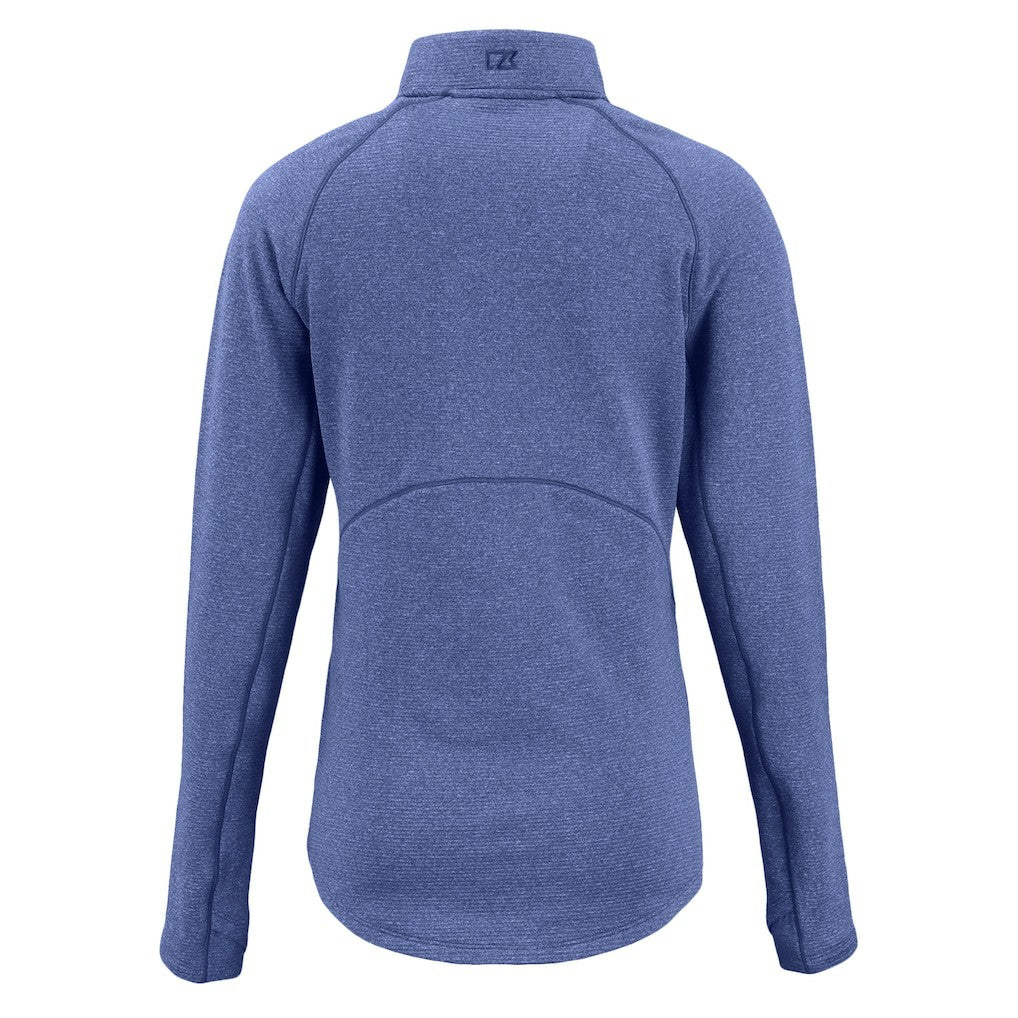 Indianapolis Colts Cutter & Buck Women's Peshastin Eco Fleece Recycled Tri-Blend Raglan Half-Zip Jacket - Heather Royal for sale