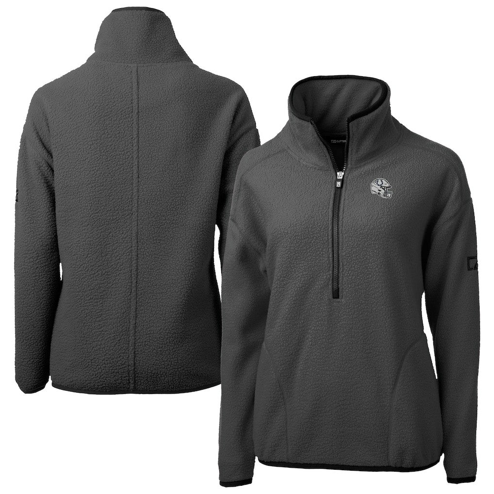 Indianapolis Colts Cutter & Buck Women's Helmet Cascade Eco Sherpa Fleece Half-Zip Jacket - Charcoal sale