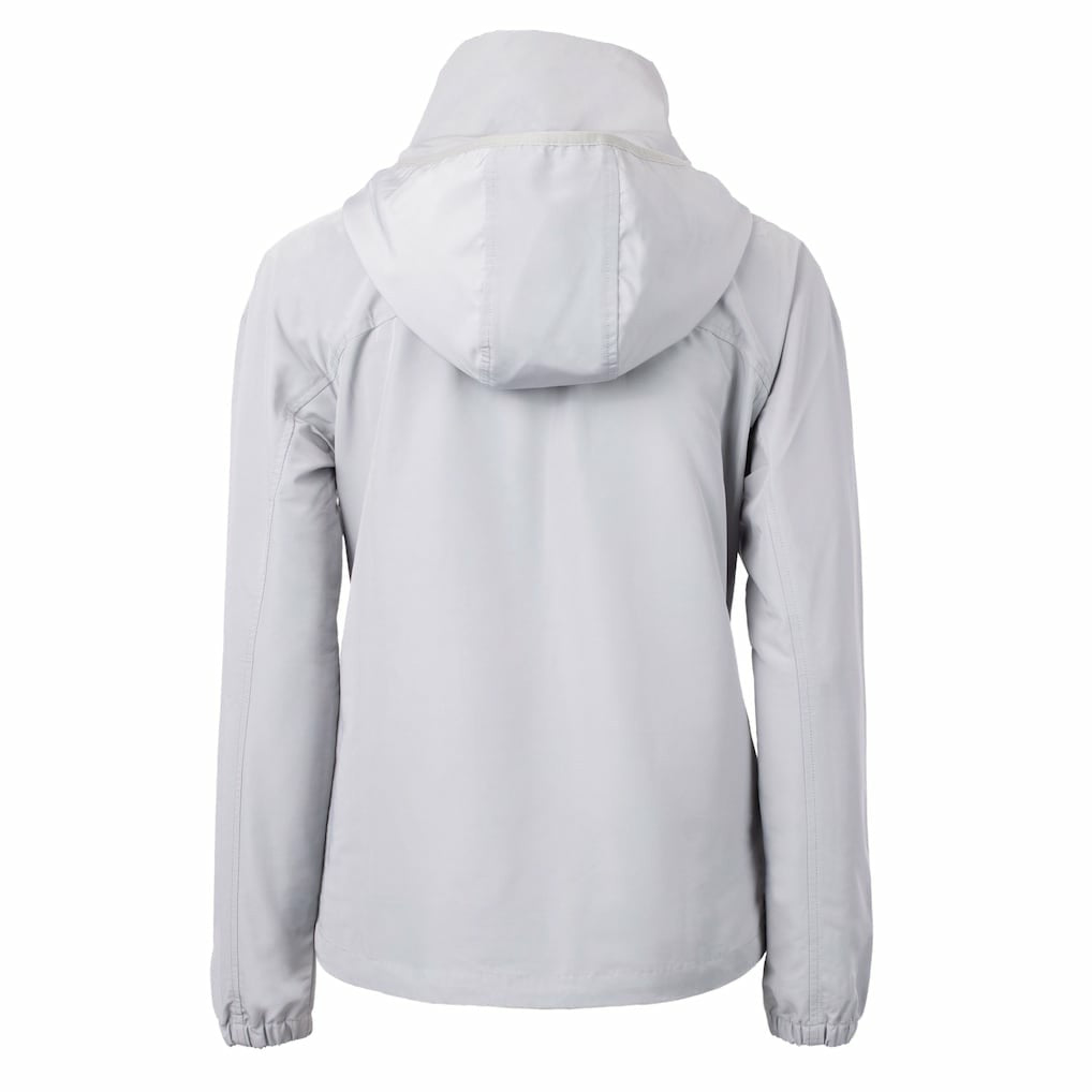 San Francisco 49ers Cutter & Buck Women's Charter Eco Recycled Half-Zip Hooded Anorak Jacket - Gray for sale
