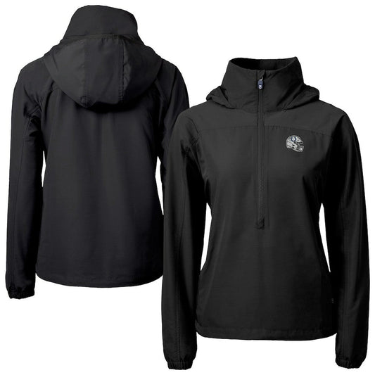 Indianapolis Colts Cutter & Buck Women's Charter Eco Recycled Half-Zip Hooded Anorak Jacket - Black online