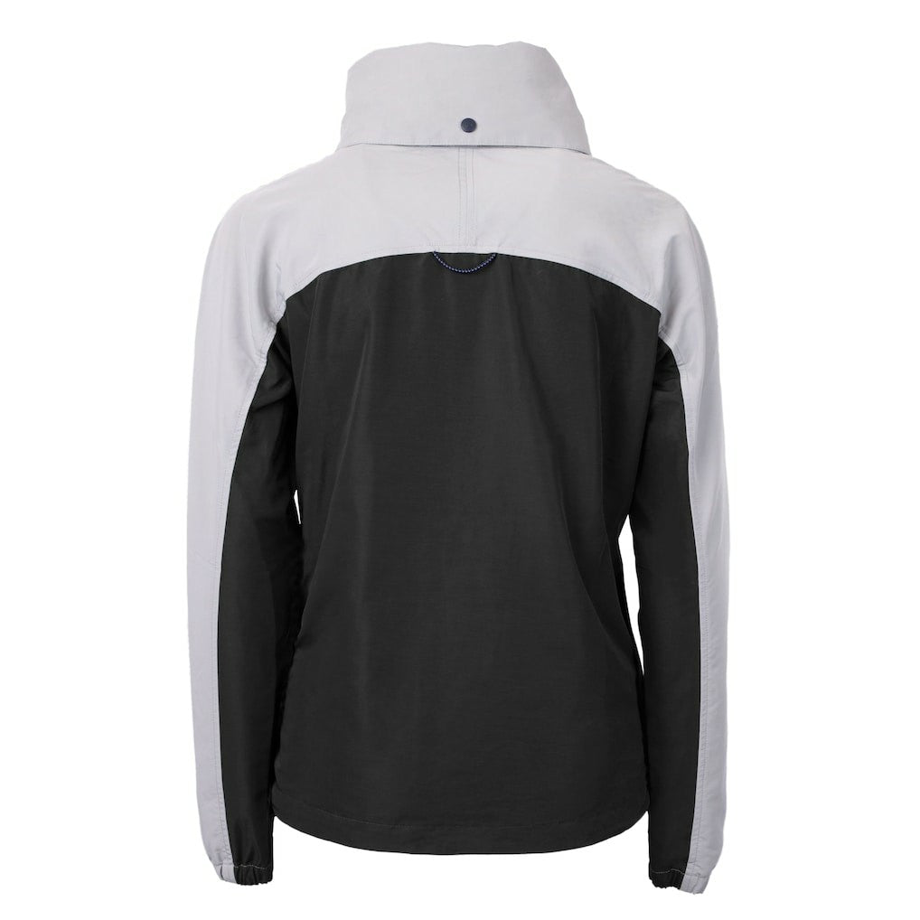 San Francisco 49ers Cutter & Buck Women's Charter Eco Recycled Half-Zip Hooded Anorak Jacket - Black for sale