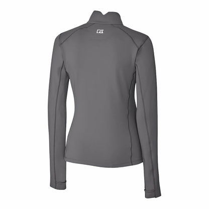 San Francisco 49ers Cutter & Buck Women's Traverse Stretch Quarter-Zip Pullover Top - Gray sale