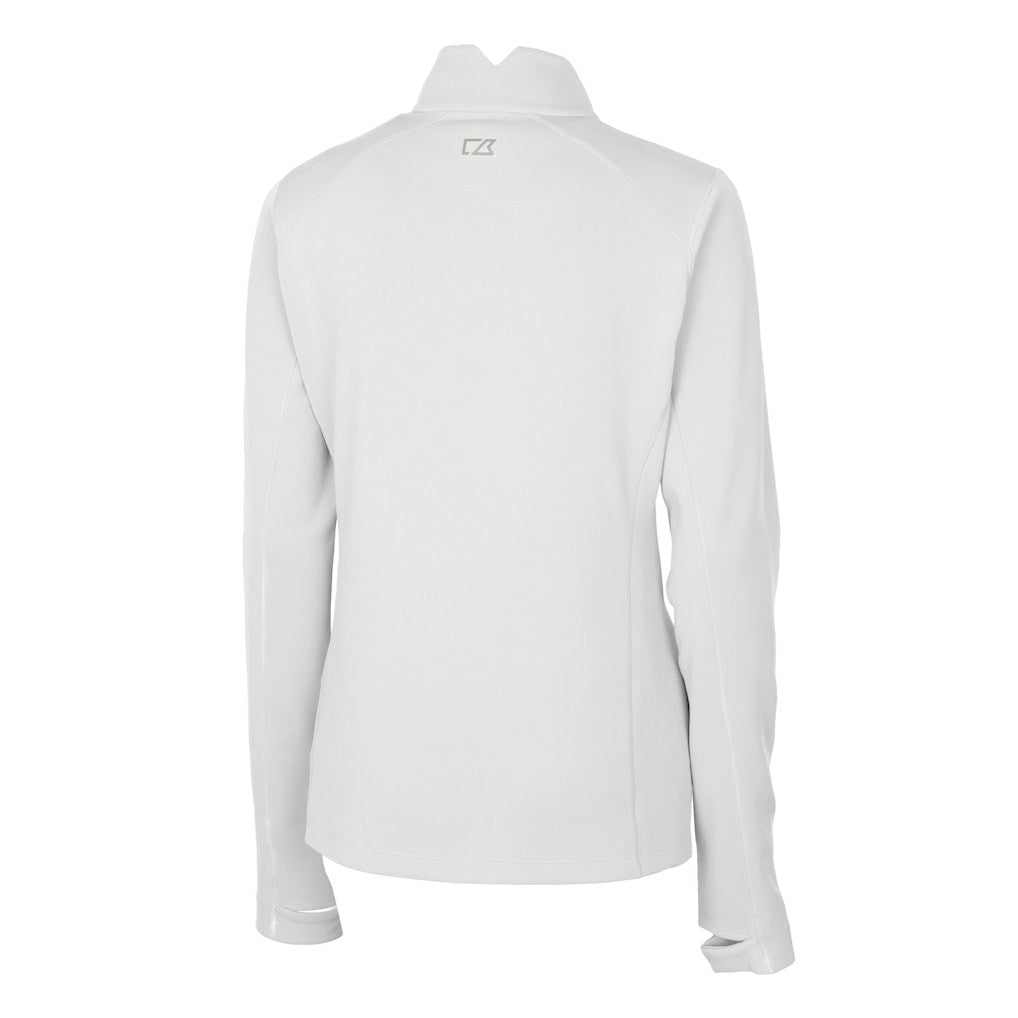 San Francisco 49ers Cutter & Buck Women's Traverse Stretch Quarter-Zip Pullover Top - White on sale