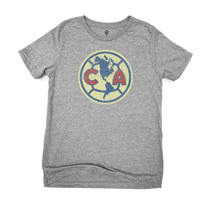 Club America 1863FC Youth Color Badge T-Shirt - Heather Gray shop